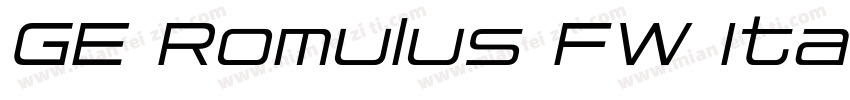 GE Romulus FW Italic字体转换